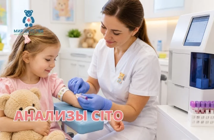 Анализы CITO для детей в клинике «Мир Детства» на Новой Риге
